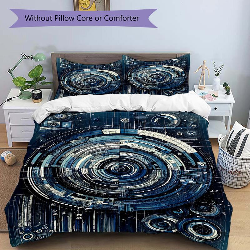 3pcs Cybernetic Circuits Bedding Set, Includes 1 Comforter + 2 Pillowcases, Without Pillow Inserts, Soft Comfortable, Lightweight Breathable088