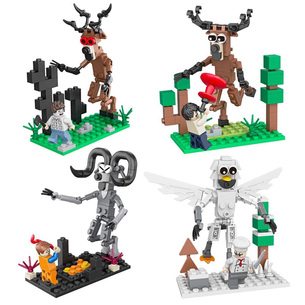 Non-Toxic New 99 Nights In The Forest Block Toy Animal Deer Owl Figure Assembly Model Building Block Toy Gift For Children Kids Blind Box