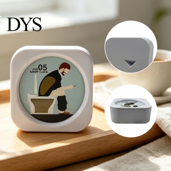 Accessorio Bagno Divertente Unico, Sabbiera da Toilette da 5 Minuti, Clessidra con Grafica di Uomo che Defeca Timer, Orologio Visivo per Bagno, Stress da Scrivania