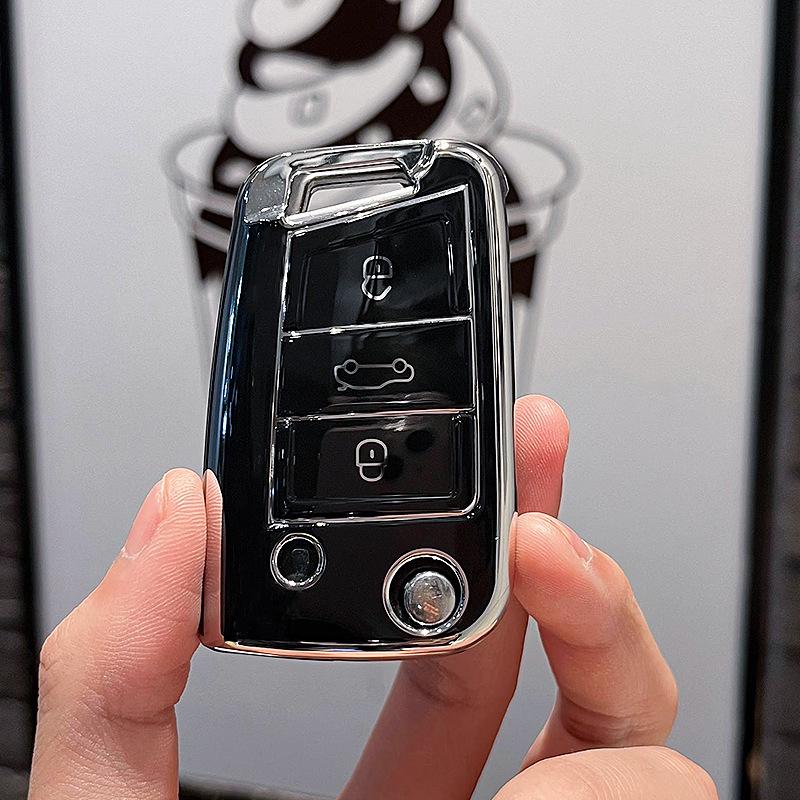 Compatible Key Cover for Volkswagen Bora, Sagitar, Polo, Tiguan, Tanyue, Lingdu, Lavida, Tange, and Jialv
