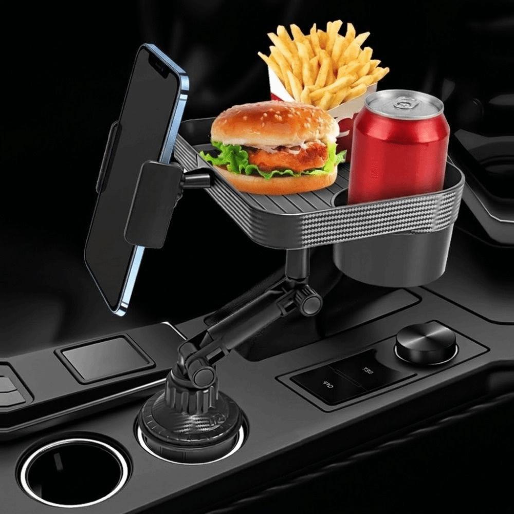 Adjustable Car Organizer Tray Portable Storage Rack Car Accessories Car Cup Holder Tray Eating