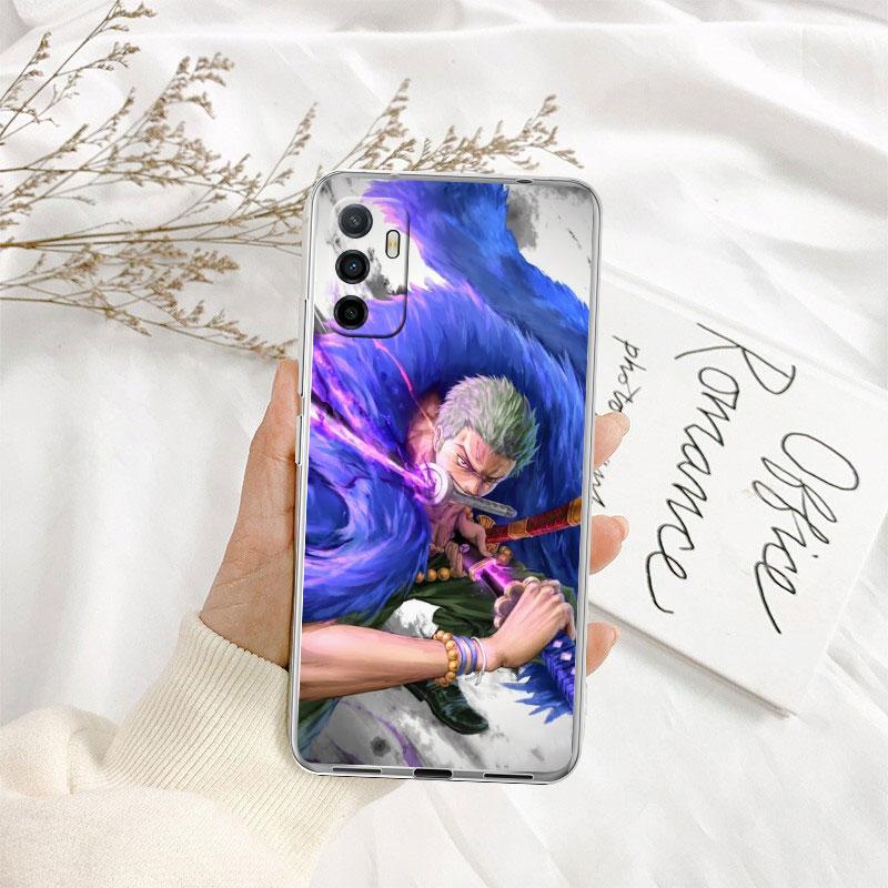 TR33 One Piece Zoro Transparent Phone Case for Motorola Moto G7 G8 G9 G84 G85 G73 G24 G15 Z2 Play Power Plus