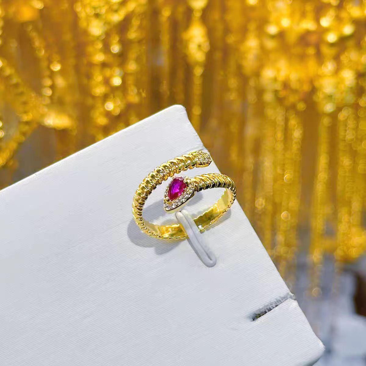 

Luxurious Diamond-Studded Snake Bangle Ring Set for Women, Elegant Zodiac Year of the Snake Open Bracelet