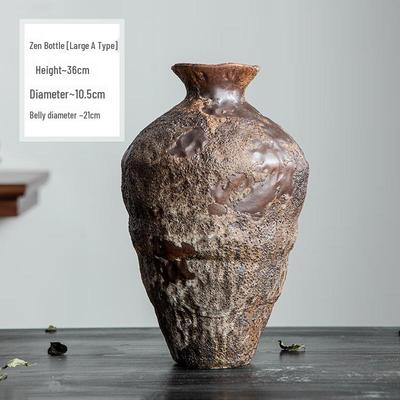 Jingdezhen Zen Handmade Coarse Pottery Flower Vase