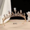 Black Baroque Crown Tiara Bride Eighteen Female Bar Mitzvah Birthday Princess Crown