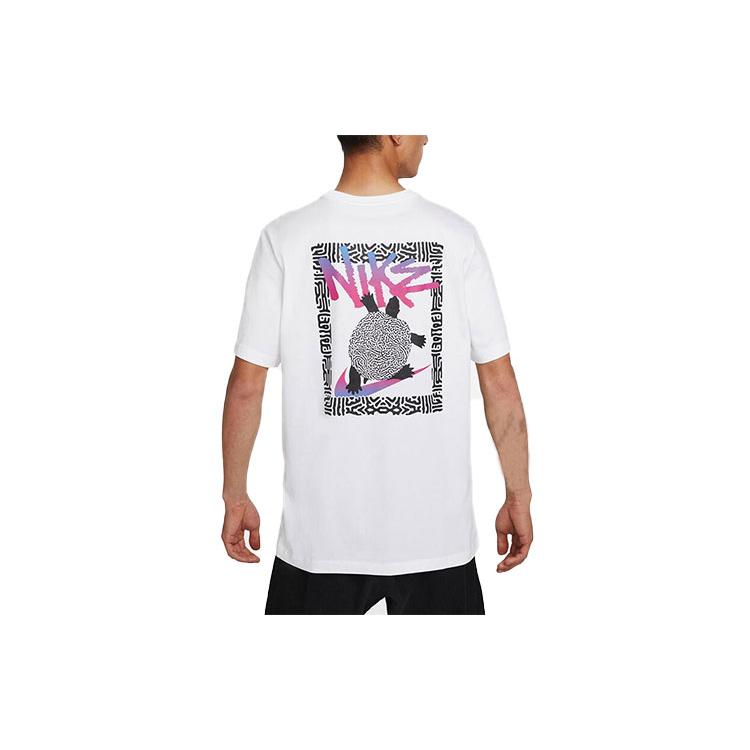 Nike T Shirts Men's White Crew Neck Moderate Straight Fit DQ1408-100