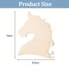Unfinished Horse Head Wooden Home Farm Animal Shape Wood Cutout Laser Cut Blanks Craft Supplies