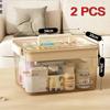 Transparent Multi-Layer Home Medicine Box-Large Capacity Medical Storage Case Perfect for Medication Organization First Aid Use