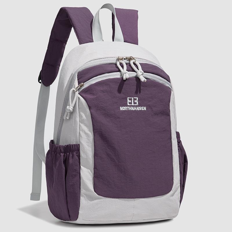 Color-block Cross-border Travel Backpack - Lightweight, Large Capacity, Versatile for Casual, Sports, and Student Use.