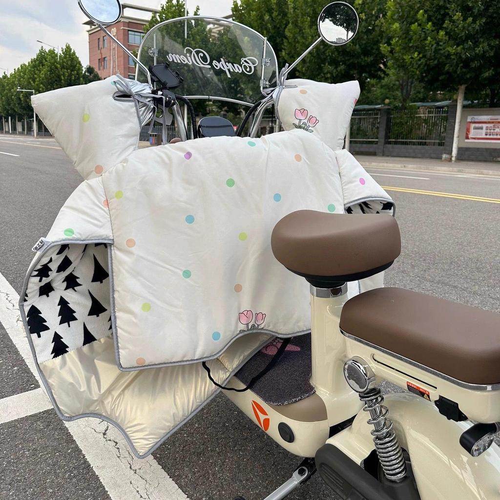 Electric Vehicle Winter Windshield: Flannel Cartoon Style, Fleece-Lined, Thickened, Enlarged for Maximum Warmth (2025 Model)