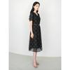 JUZUI Elegant Light Mature Wind Embroidered Glitter Waist Dress Women's Summer New Style