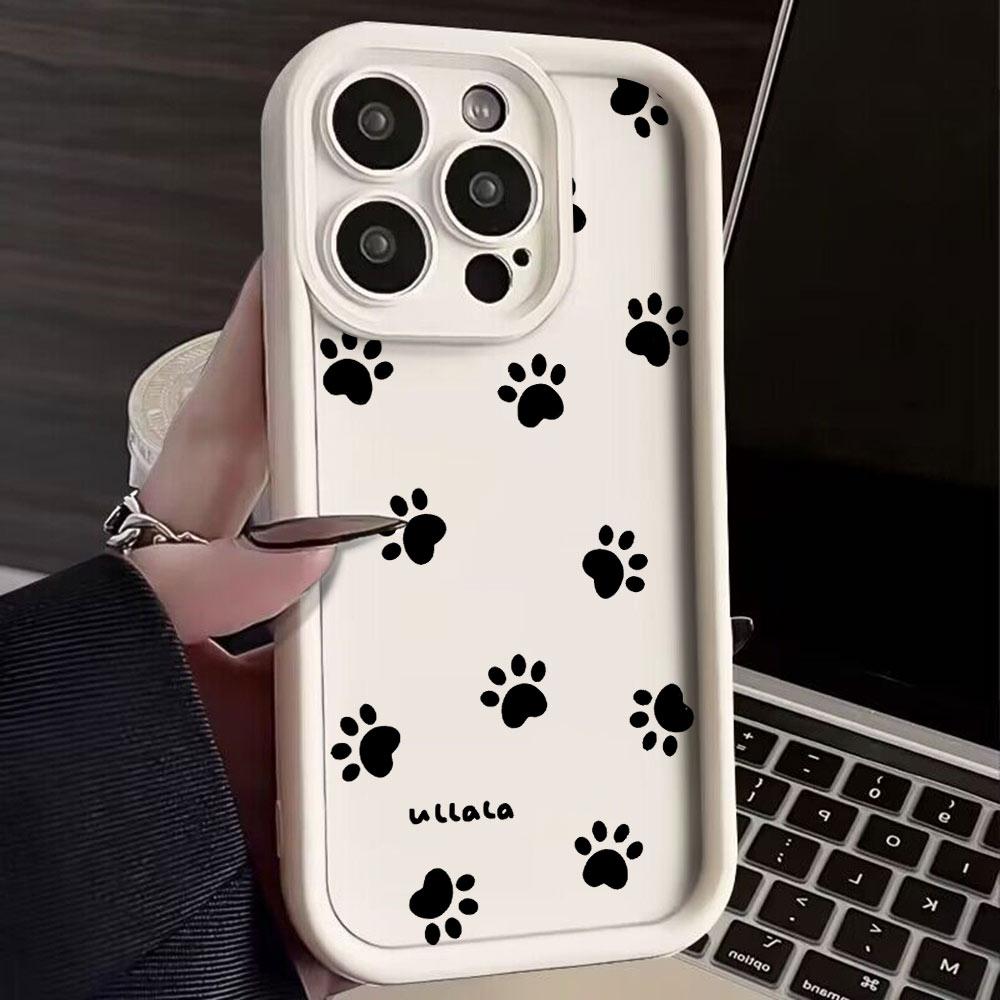 Snygg Linje Katt Hund Telefonfodral För Xiaomi Redmi Note 14 13 12s 12 11 10 9s 9 8 7 Turbo 4 Pro Plus 4G 5G Mjukt TPU Bakstycke