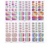 Summer Rainbow Ombre Glitter Waterproof Toenail Stickers