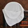 Reusable Stainless Steel Handle Cotton Cloth Strainer Coffee Tea Mesh Filter Bag
