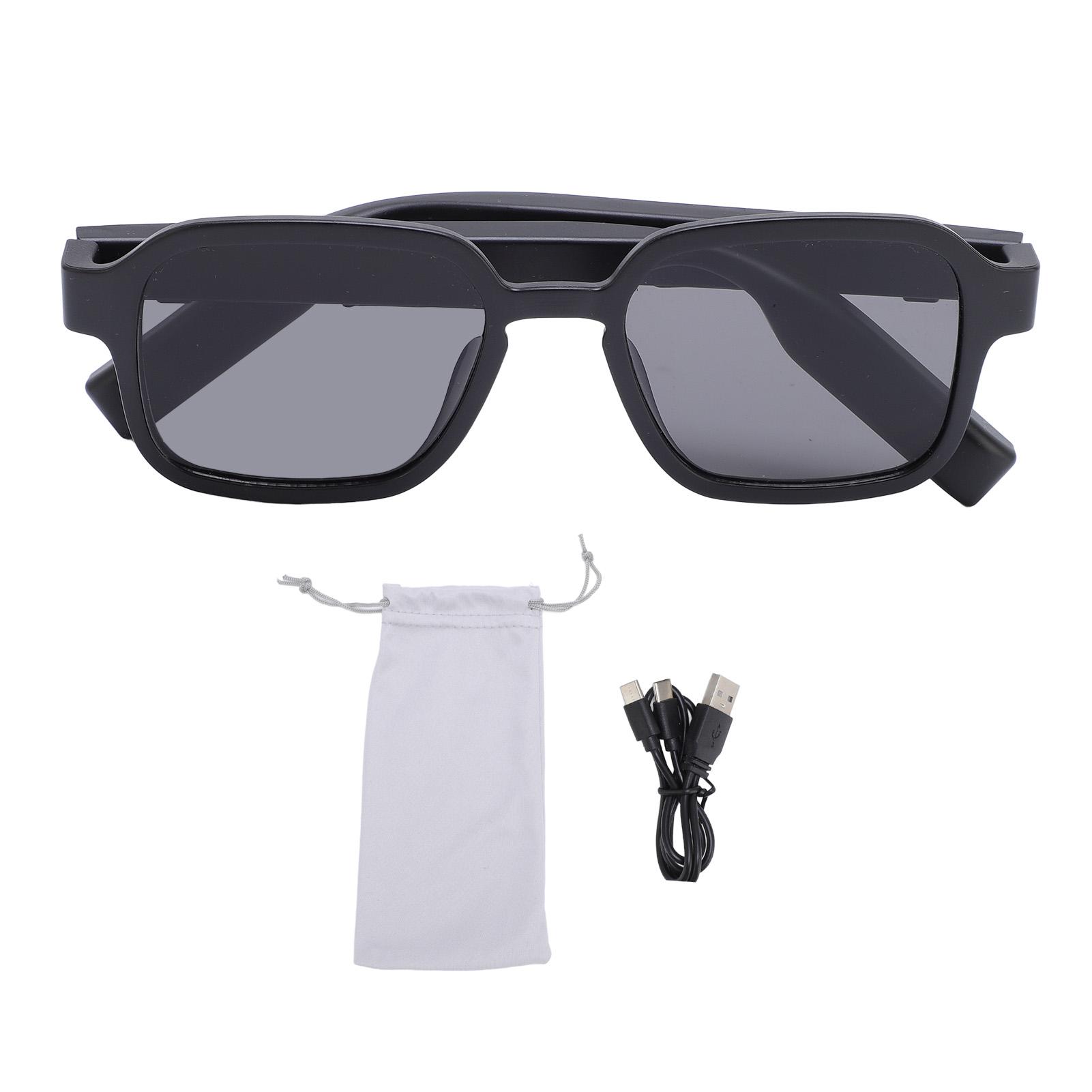 

Smart Glasses Wireless Earphone Voice Assist UV400 Filter Sunglasses for Music Navigation Call