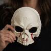 Masque d'horreur effrayant pour fêtes Halloween Masque Squelette, Effrayant avec Clip Latéral, Léger Détaillé Réaliste Crâne Osé Maison Hantée Cosplay