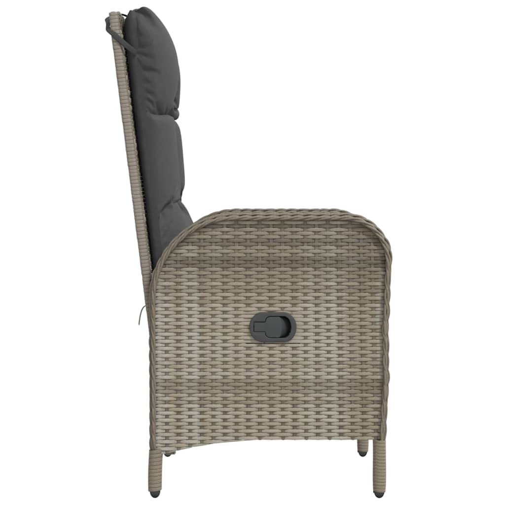 Garden Chairs 2 Pcs Grey Poly Rattan