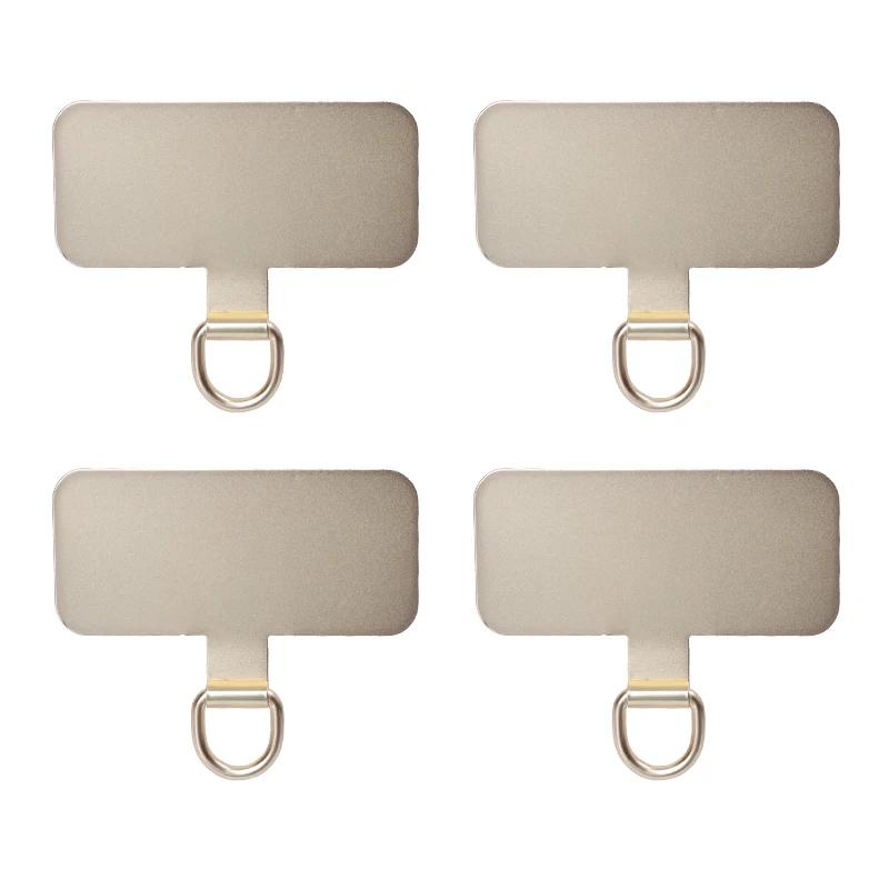 4/1PCS Ultra Thin Stainless Steel Phone Tether Tab Universal Cellphones Lanyard Patch Gasket Hang Rope Straps Metal Card Clip