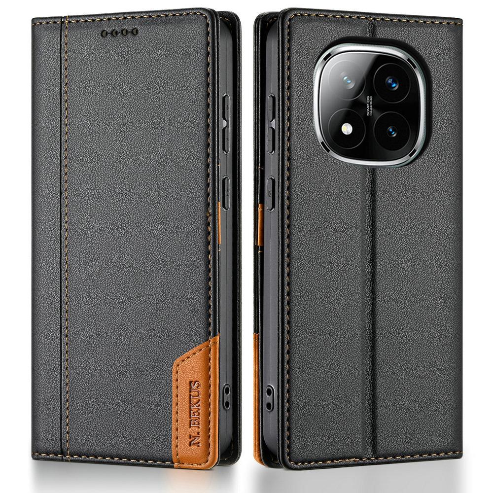 Luxus Hülle für Xiaomi Redmi Note 14 Pro Plus 5G RFID Leder Funda Redmi Note 14 Pro Hülle MI Phone Redmi 14c 14s 4G Klapphülle