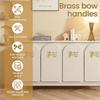 Gold Bow Drawer Knobs Vintage Metal Handles Elegant Metal Handles Decorative Handles Set for Bedroom & Kitchen Cabinets
