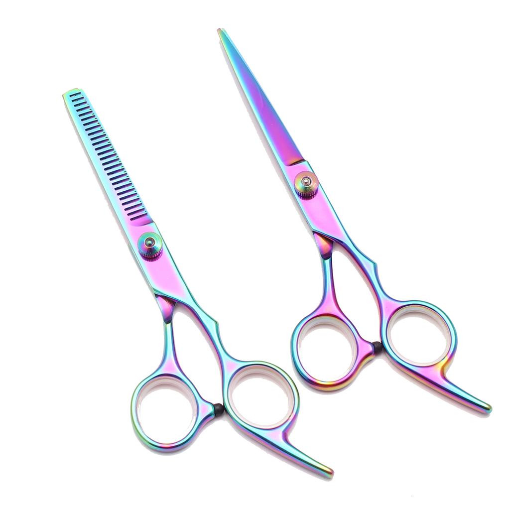 1 Set Friseurscheren-Set, Haarschneide- und Effilierscheren-Set, professionelles Salon-Haarscheren-Set aus Edelstahl, Friseur-Tools