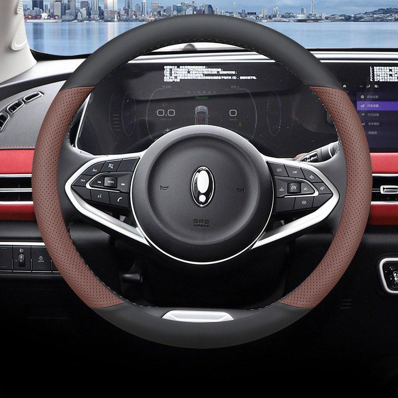 Car Steering Wheel Cover For Ora 3 Good Cat Lightning Cat PU Leather Ultra-thin Anti Slip protector Decoration Accessories