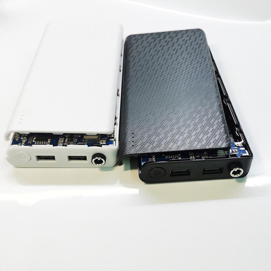 Dayanıklı Çift USB Çıkışlı DIY 7x18650 Pil Kutusu DC Çıkış 9V/12V Plastik Şarj Kutusu Çıkarılamaz Powerbank Kabuğu