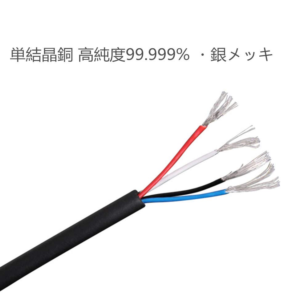 Silver-plated Single Crystal Copper Upgrade Cable for B&W P7 [4.4mm 5-pole Balanced Plug], Compatible with Vivabo, Replacement Headphone Cable