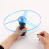 Funny Luminous Flying Disc LED Propeller Toy Lighting Pull String Light Up Flying Toy Spinning Top Outdoor Games Children Gifts