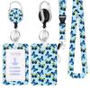 Work Office Badge Holder Fashionable Badge Holder Retractable Reel Stylish Id Card Protector for Work School Professionals Badge
