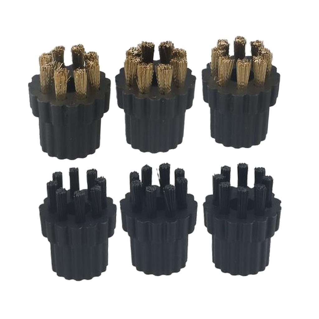 Messing Nylon Dampfreiniger Bürste 4x3cm 6 Stück/Set Zubehör Fittings