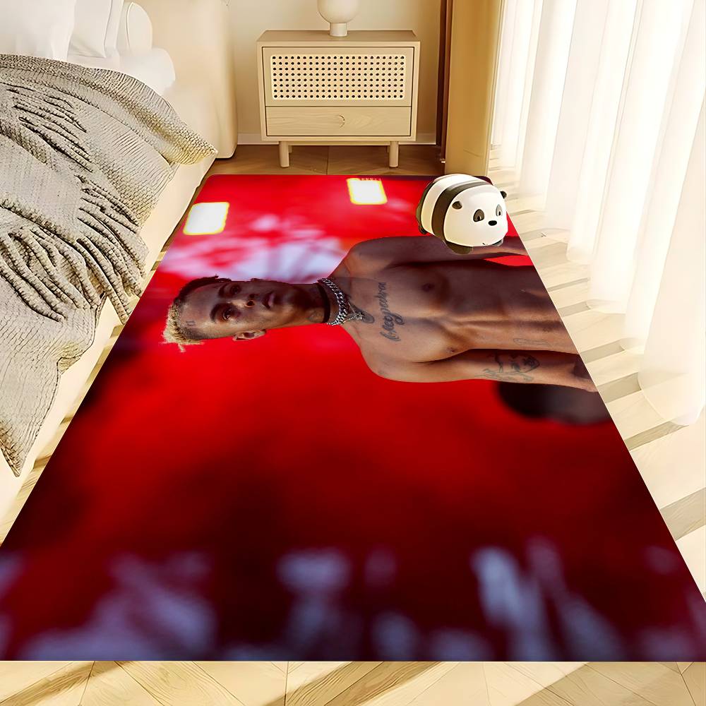X-XXXTentacions 17 Rapper Floor Mat Retro Multiple Choice Living Room Kitchen Rug Non-Slip Modern Home Decor