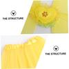 OATIPHO Fairy Wings Skirt Tutu Set for Performance Cosplay Costume for and Stage Yellow Girls, Dress, Parties, School, Performances,