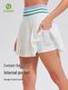 Cai Jue Women's Pleated Tennis & Badminton Skirt with Built-in Shorts & Pockets, Anti-exposure Design