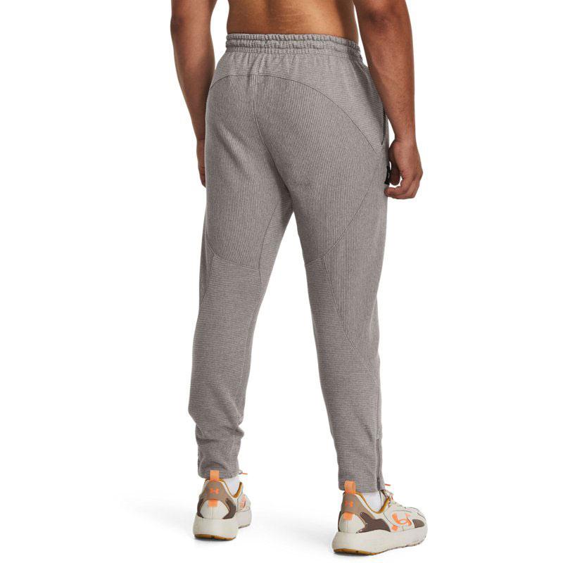 Under Armour Solid Color Fleece Cuffed Training Knit Pants Men pants Gray 1379692-294