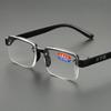 Trendy Mens Womens Reading Glasses Half Frame Square Presbyopia Eyewear Natural Stone Original Business Eyeglasses