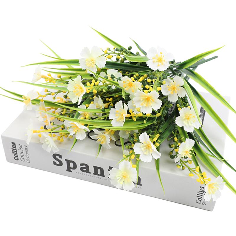 1pc Outdoor Artificial Flowers UV Resistant Fake Plant for Garden Yard Wedding Decor Spring Summer Shrub Plastic Flowers