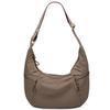 VASCHY Shoulder Bag for Lightweight Nylon Crossbody Shoulder Crescent Dumpling Light Brown Women, Bag, Bag, 2-Way, Shape, Bag, Waterproof, Simple,