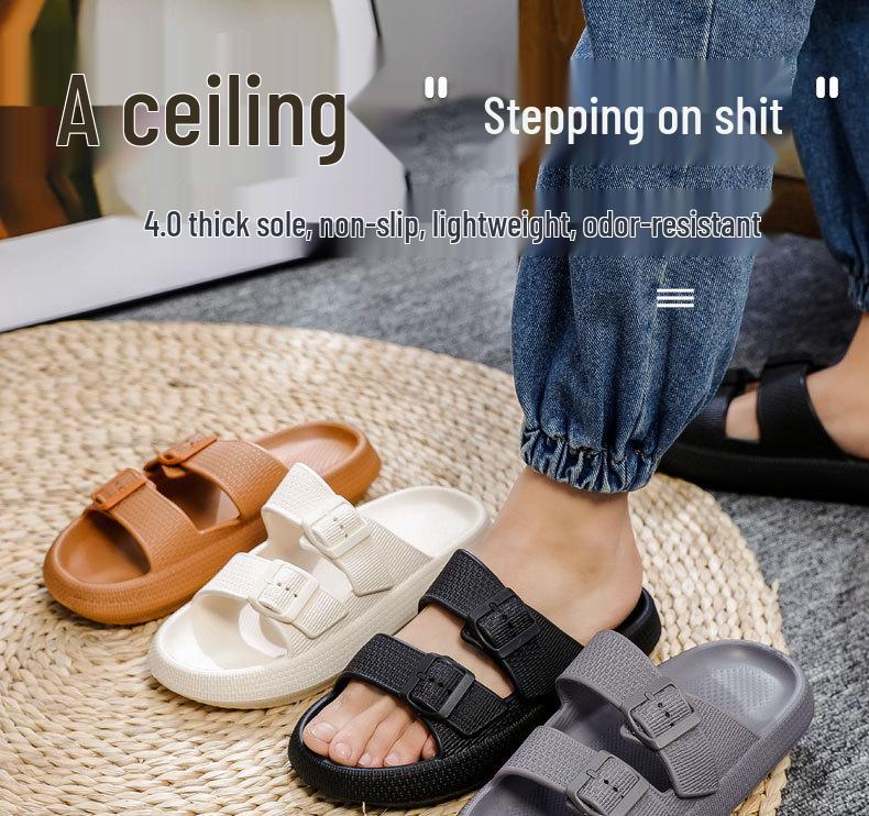 New Style Thick Sole Summer Slides: Soft, Squishy Single Strap for Women and Men