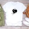 Short-sleeve T-shirt with fashionable cute prints, perfect for women's summer.