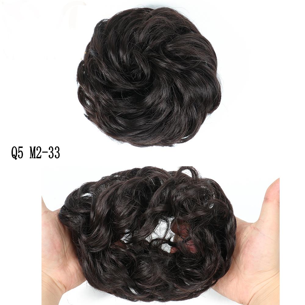 LISI HAIR Synthetic Curly Scrunchie Chignon with Elastic Rubber Band Messy Bun Ponytails Extension for Women