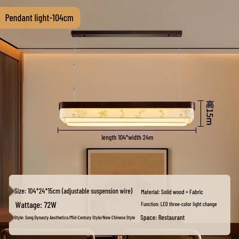 Song Dynasty Aesthetic Ceiling Light - New Chinese Style for Living Room, Bedroom & Study