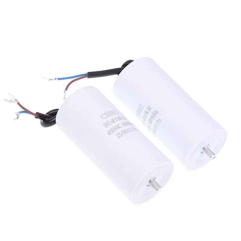 1Pc Cbb60 Motor Run Capacitors 450Vac Electric Replacement Starting Capacitor 5% For Washing Machine 450V 4Uf-100Uf