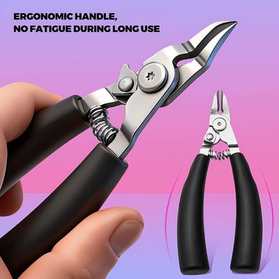 Professional Curved Nail Clipper with Beak Stainless Steel Effort-Saving Toenail Trimming Tool Suitable for Thick Hard Toenails