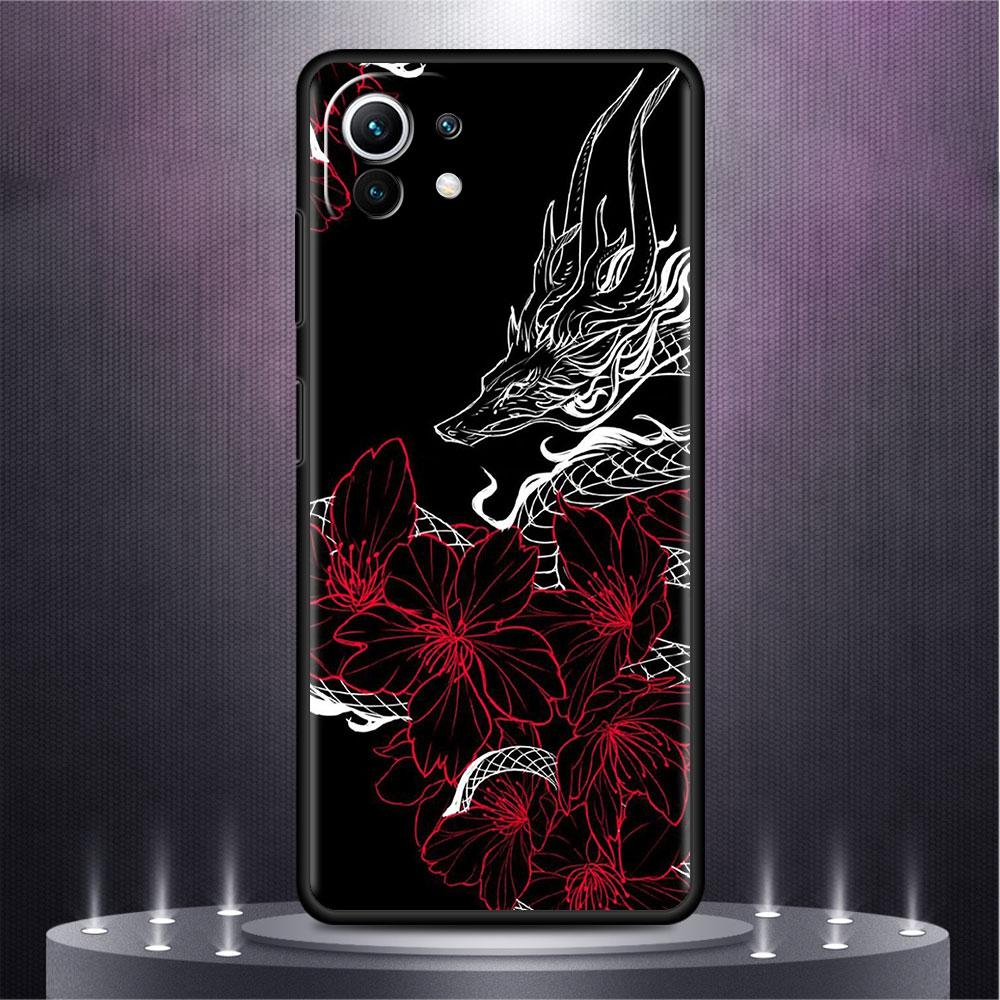 Hülle für Xiaomi Mi Poco X3 X4 NFC M3 Mi 11 11T 10 T 9T 12 9 10T Lite Silikon Rückseite Handyhülle Mode Chinesisch Vintage Drache