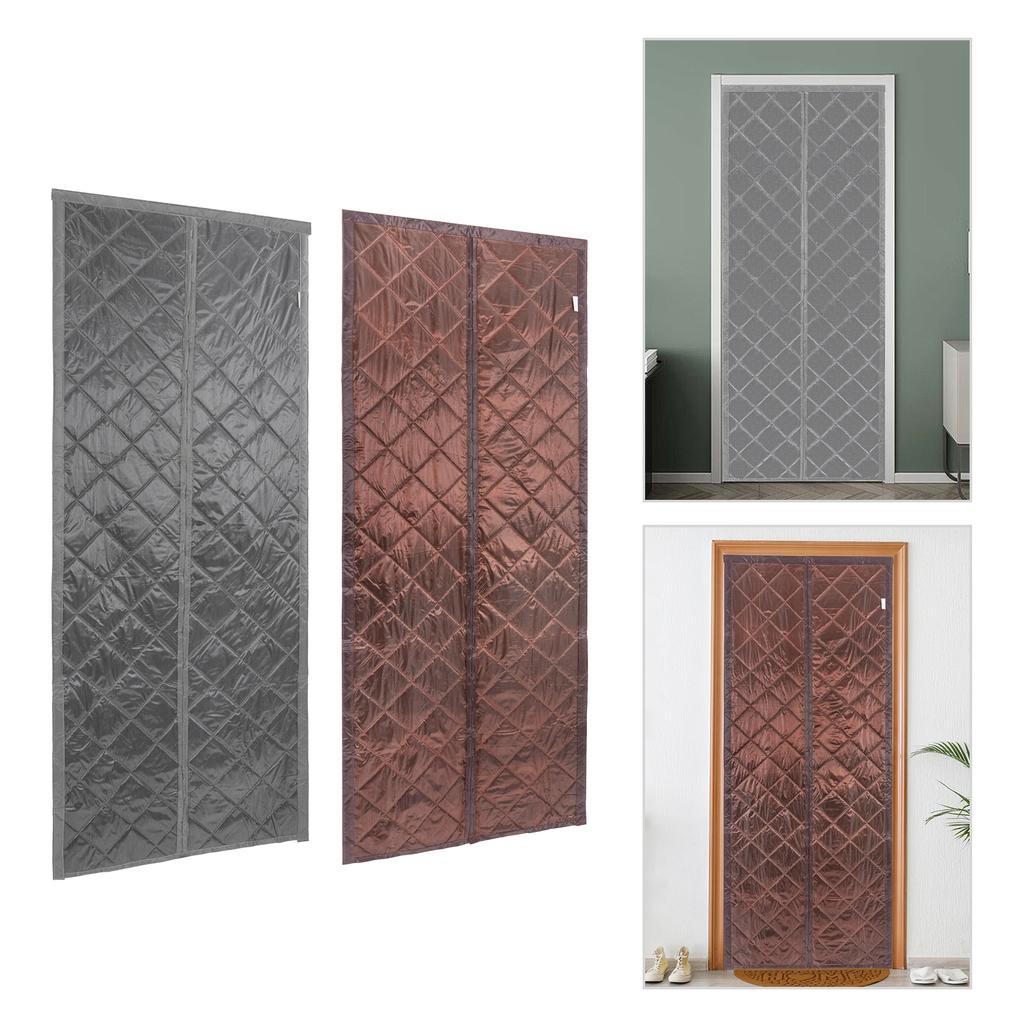 0.85*2.05m Magnetic Thermal Insulated Door Curtain Door Insulation Curtain Center Opening Doorway For 32 * 80 Inch Doors