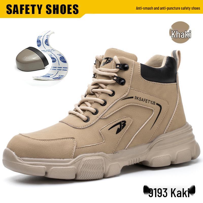 New Men s High-Top Puncture-Resistant Safety Boots Comfortable Durable Wear-Resistant Anti-Slip Labor Protection Footwear 37 4290₽
