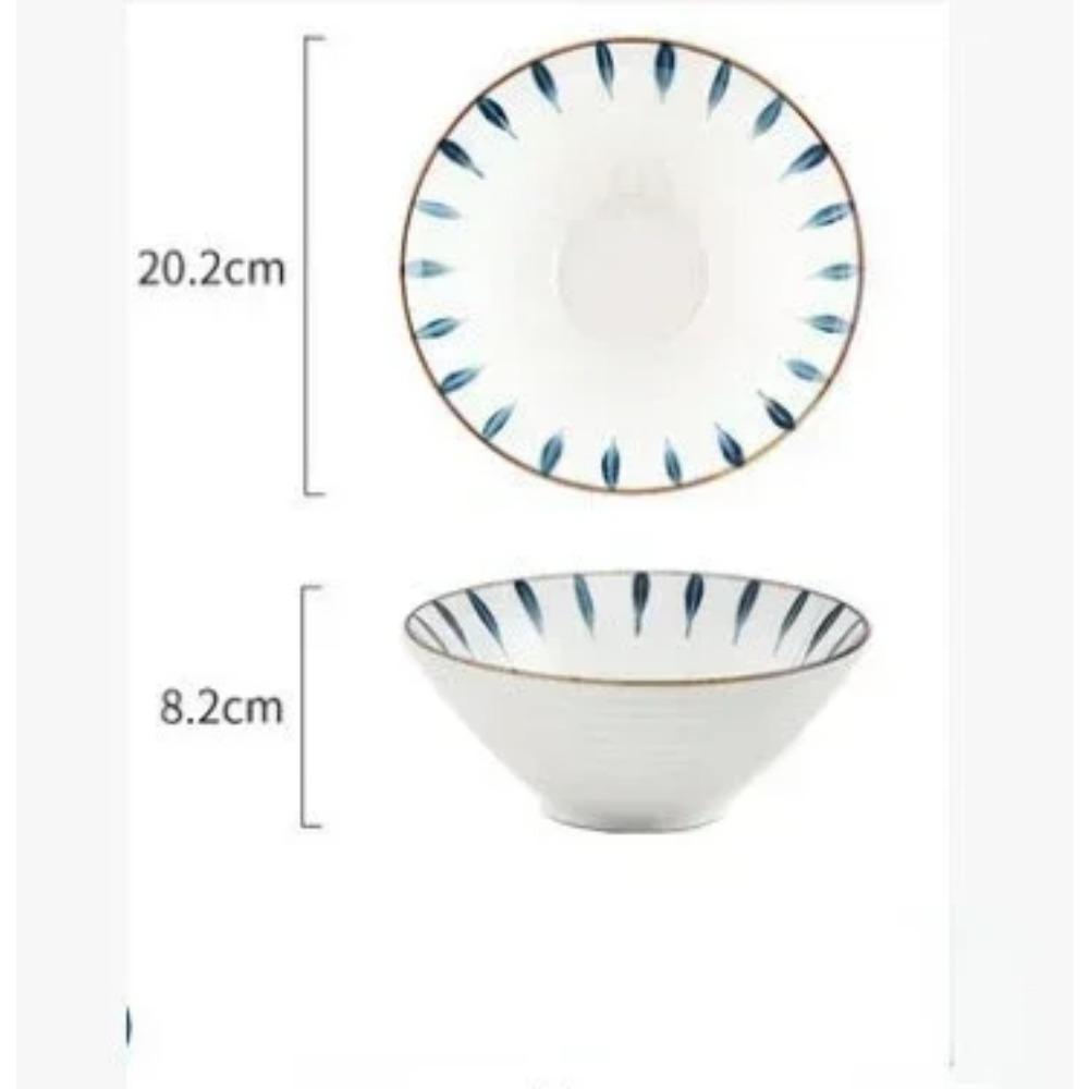 

Керамическая посуда в японском стиле Большая суповая миска Бытовая большая миска для рамена Миска-ведро Миска-труба 8 inch