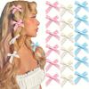 30-piece Set of Bow Hairpins Duckbill Clips Ballet Style Ribbon Small Hairpins Dopamine Sweet Braided Hair Accessories