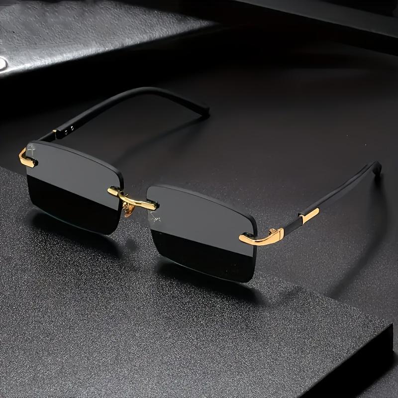 Chic Square Rimless Fashion Glasses for Women, Metal Hinge, Perfect for & Party